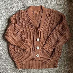 Babaa knit cardigan. No. 18 persimmon